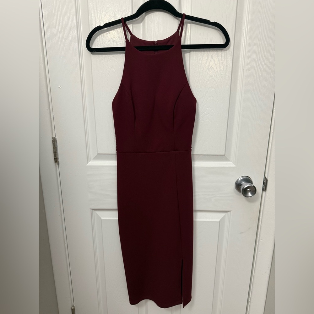 Burgundy Sleeveless Dress